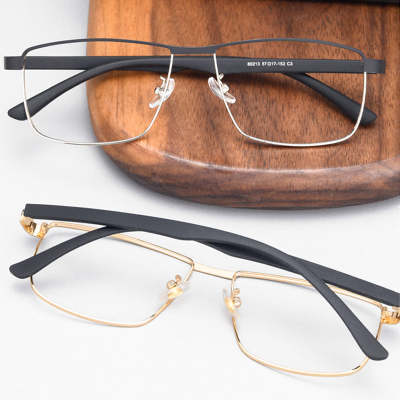 Rectangle Glasses A1102 - Wide Frames for Men with Larger Heads