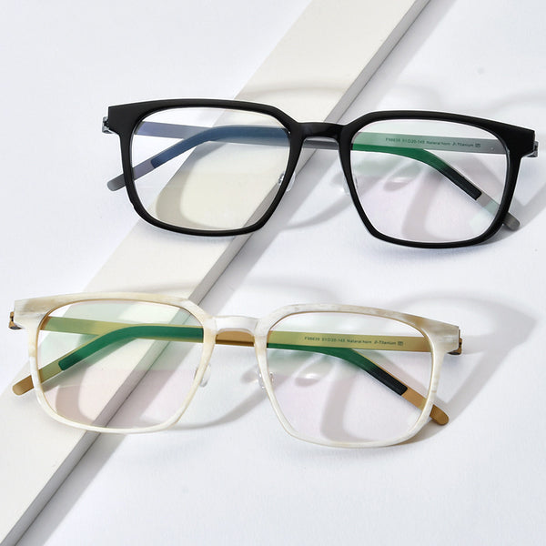 Buffalo Horn Rectangle Glasses A1177