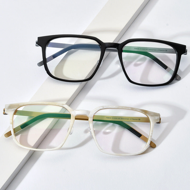 Buffalo Horn Rectangle Glasses A1177