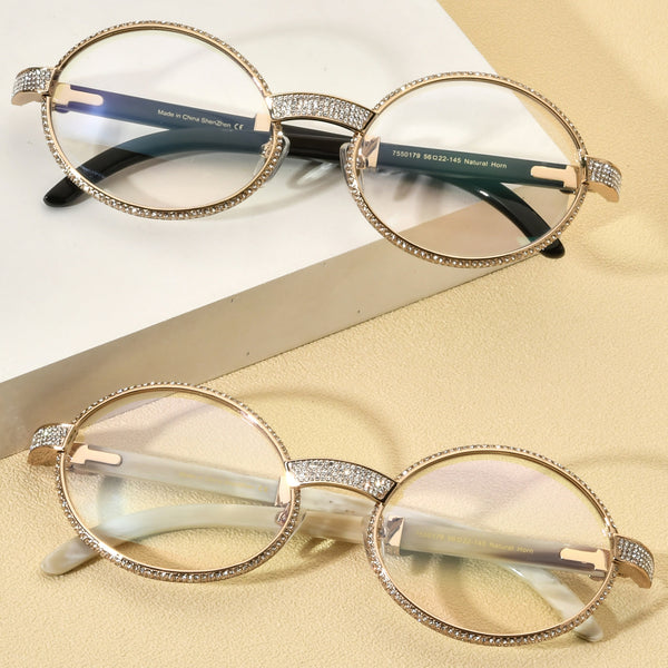 Buffalo Horn Oval Glasses A1945