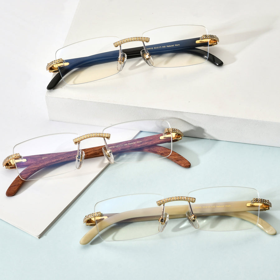 Buffalo Horn Rectangle Glasses A1946