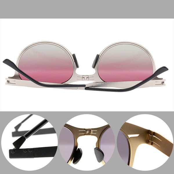 Foldable Round Sunglasses S1006