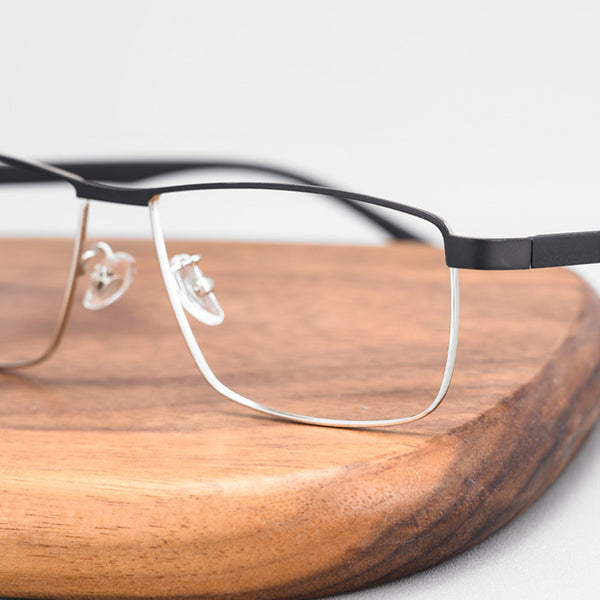 Rectangle Glasses A1102 - Wide Frames for Men with Larger Heads