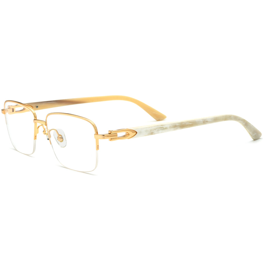 Buffalo Horn Rectangle Glasses A1178