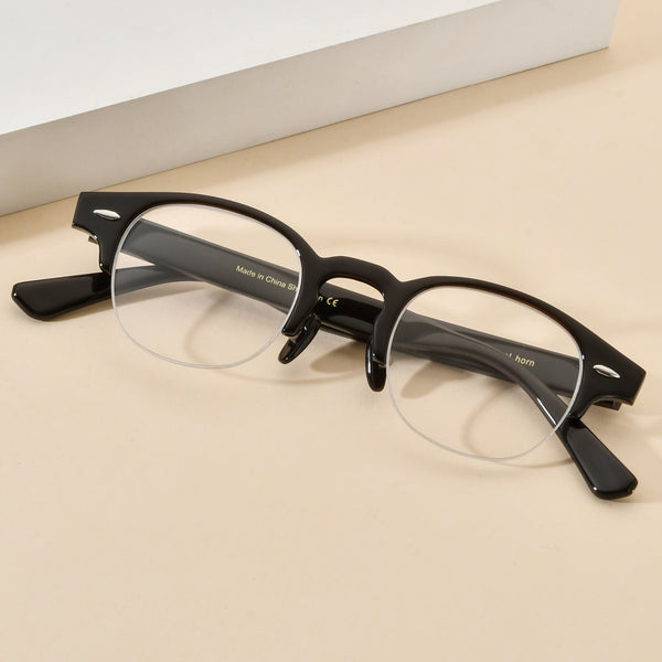 Buffalo Horn Square Glasses A1997