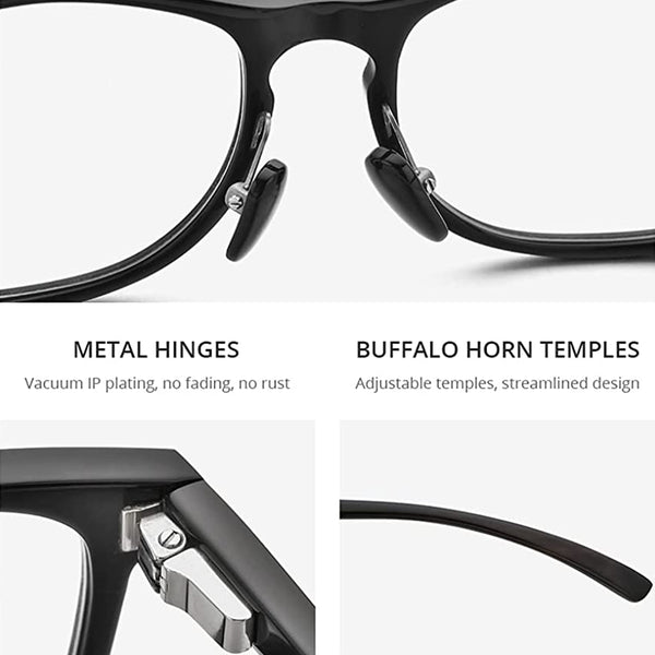 Buffalo Horn Square Glasses A1936