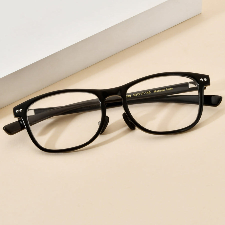 Buffalo Horn Square Glasses A1936