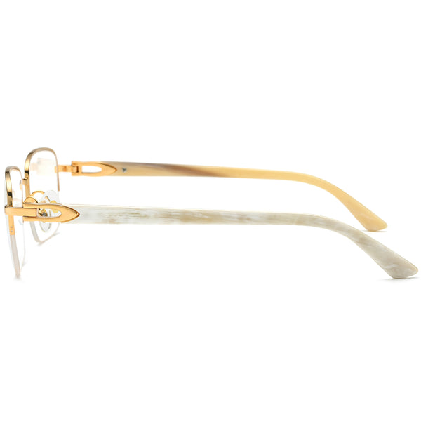 Buffalo Horn Rectangle Glasses A1178