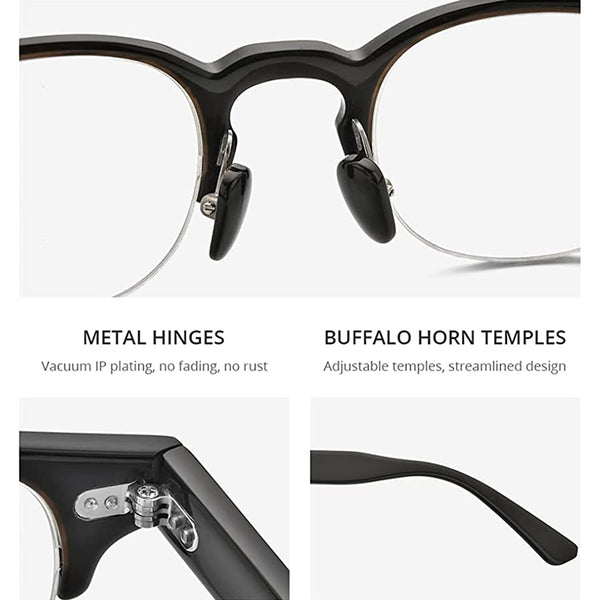Buffalo Horn Square Glasses A1997
