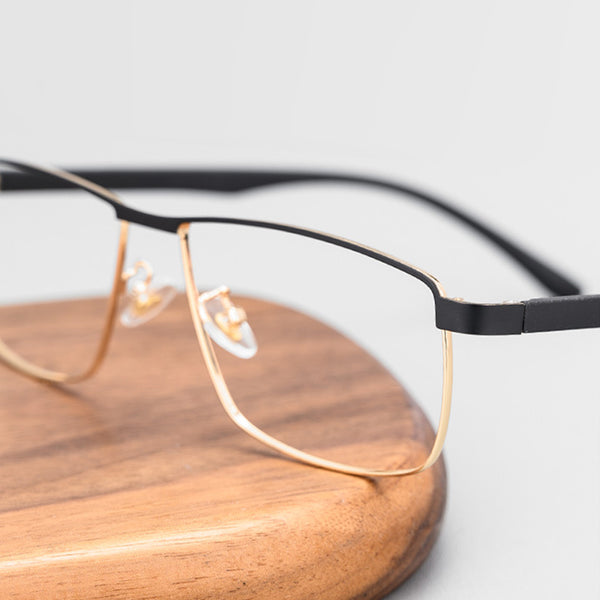 Rectangle Glasses A1102 - Wide Frames for Men with Larger Heads