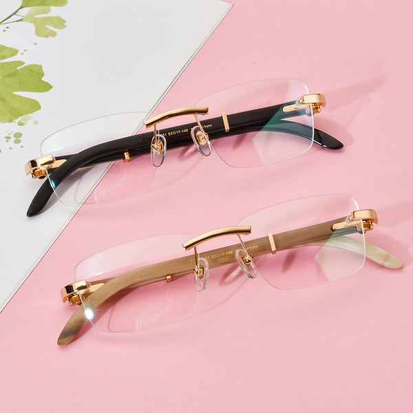 Buffalo Horn Rectangle Glasses A1944
